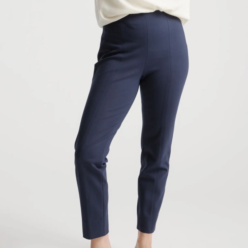 Ultra-Stretch Ponte Pintuck Ankle Pant